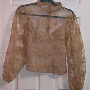 Puff Sleeve See Through Top